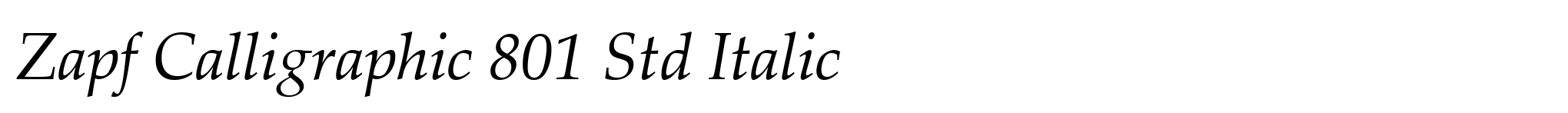 Zapf Calligraphic 801 Std Italic image